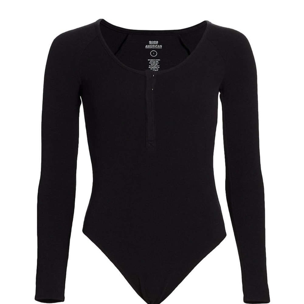 Good American The Feel Good Henley Bodysuit